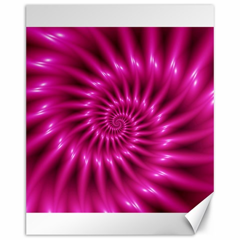 Glossy Hot Pink Fractal Spiral Canvas 16  x 20  from ArtsNow.com 15.75 x19.29  Canvas - 1