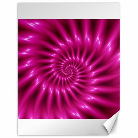 Glossy Hot Pink Fractal Spiral Canvas 18  x 24  from ArtsNow.com 17.8 x23.08  Canvas - 1