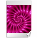 Glossy Hot Pink Fractal Spiral Canvas 20  x 30 