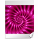 Glossy Hot Pink Fractal Spiral Canvas 36  x 48 