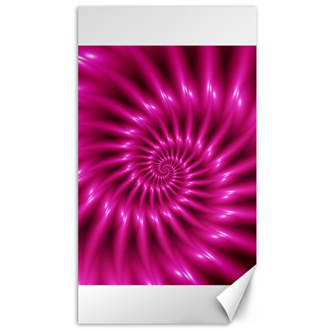 Glossy Hot Pink Fractal Spiral Canvas 40  x 72  from ArtsNow.com 39.28 x69.23  Canvas - 1