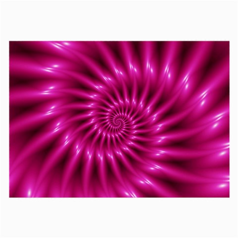 Glossy Hot Pink Fractal Spiral Large Glasses Cloth from ArtsNow.com Front