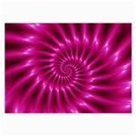 Glossy Hot Pink Fractal Spiral Large Glasses Cloth