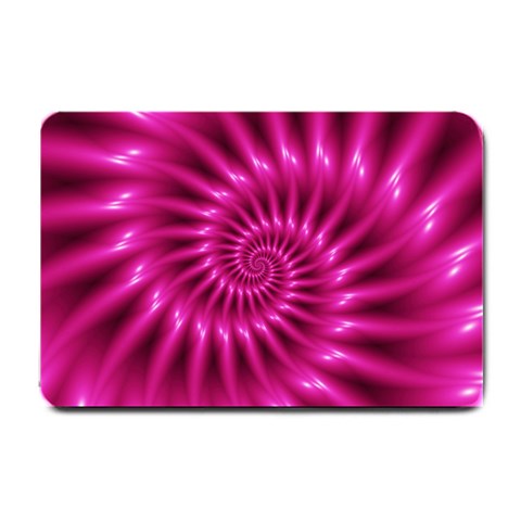 Glossy Hot Pink Fractal Spiral Small Doormat from ArtsNow.com 24 x16  Door Mat