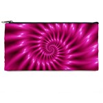 Glossy Hot Pink Fractal Spiral Pencil Case