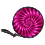 Glossy Hot Pink Fractal Spiral Classic 20-CD Wallet