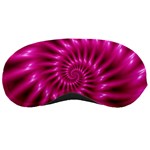 Glossy Hot Pink Fractal Spiral Sleeping Mask