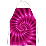 Glossy Hot Pink Fractal Spiral Full Print Apron