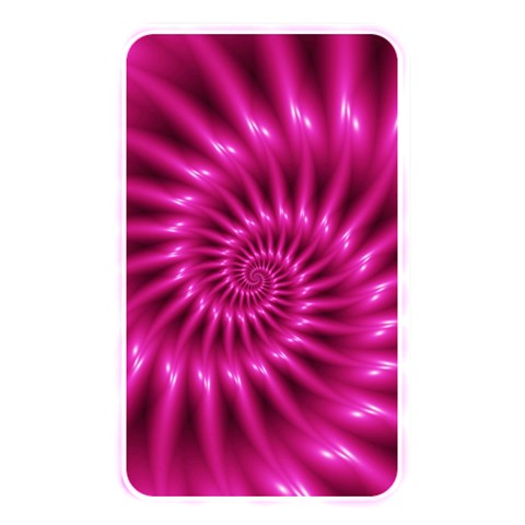 Glossy Hot Pink Fractal Spiral Memory Card Reader (Rectangular) from ArtsNow.com Front