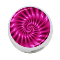 Glossy Hot Pink Fractal Spiral 4 Front