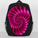 Glossy Hot Pink Fractal Spiral Backpack Bag