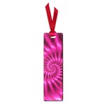 Glossy Hot Pink Fractal Spiral Small Book Mark