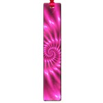 Glossy Hot Pink Fractal Spiral Large Book Mark