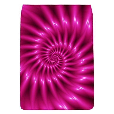 Glossy Hot Pink Fractal Spiral Removable Flap Cover (S) from ArtsNow.com Front