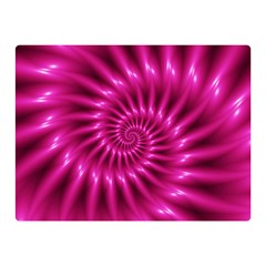 Glossy Hot Pink Fractal Spiral Double Sided Flano Blanket (Mini) from ArtsNow.com 35 x27  Blanket Front