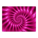 Glossy Hot Pink Fractal Spiral Double Sided Flano Blanket (Mini)