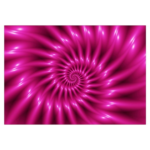 Glossy Hot Pink Fractal Spiral Samsung Galaxy Note 4 Case (White) from ArtsNow.com Front