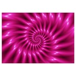 Glossy Hot Pink Fractal Spiral Samsung Galaxy Note 4 Case (White)