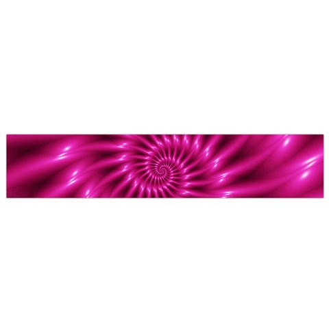 Glossy Hot Pink Fractal Spiral Flano Scarf (Small) from ArtsNow.com Front