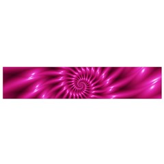 Glossy Hot Pink Fractal Spiral Flano Scarf (Small) from ArtsNow.com Front