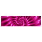 Glossy Hot Pink Fractal Spiral Satin Scarf (Oblong)