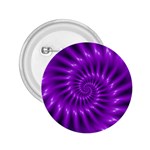 Glossy Bright Purple Fractal Spiral  2.25  Button