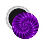 Glossy Bright Purple Fractal Spiral  2.25  Magnet