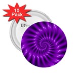 Glossy Bright Purple Fractal Spiral  2.25  Button (10 pack)