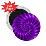 Glossy Bright Purple Fractal Spiral  2.25  Magnet (100 pack) 