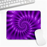 Glossy Bright Purple Fractal Spiral  Large Mousepad