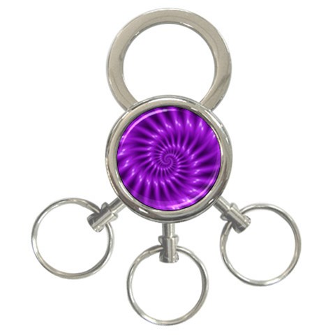 Glossy Bright Purple Fractal Spiral  3 Front