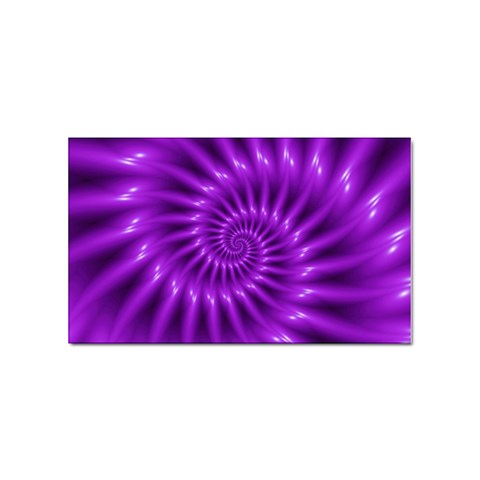 Glossy Bright Purple Fractal Spiral  Sticker (Rectangular) from ArtsNow.com Front