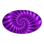 Glossy Bright Purple Fractal Spiral  Magnet (Oval)