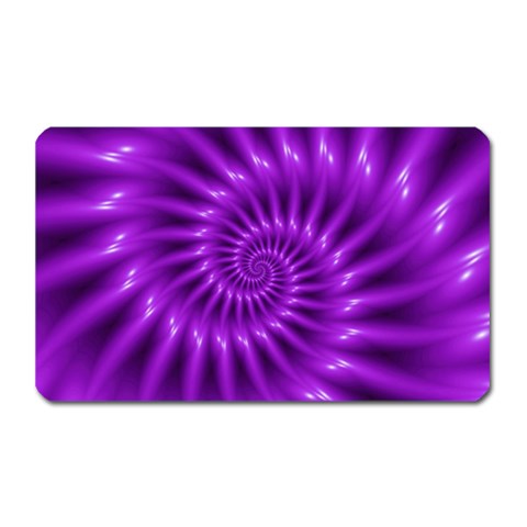 Glossy Bright Purple Fractal Spiral  Magnet (Rectangular) from ArtsNow.com Front