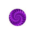 Glossy Bright Purple Fractal Spiral  Golf Ball Marker