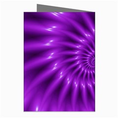 Glossy Bright Purple Fractal Spiral  Greeting Cards (Pkg of 8) from ArtsNow.com Right