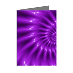 Glossy Bright Purple Fractal Spiral  Mini Greeting Cards (Pkg of 8) from ArtsNow.com Right