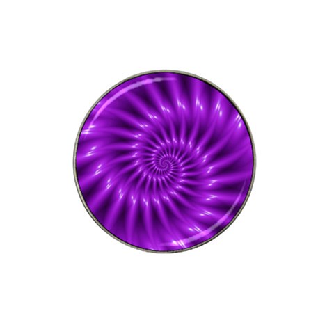 Glossy Bright Purple Fractal Spiral  Hat Clip Ball Marker from ArtsNow.com Front