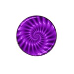 Glossy Bright Purple Fractal Spiral  Hat Clip Ball Marker