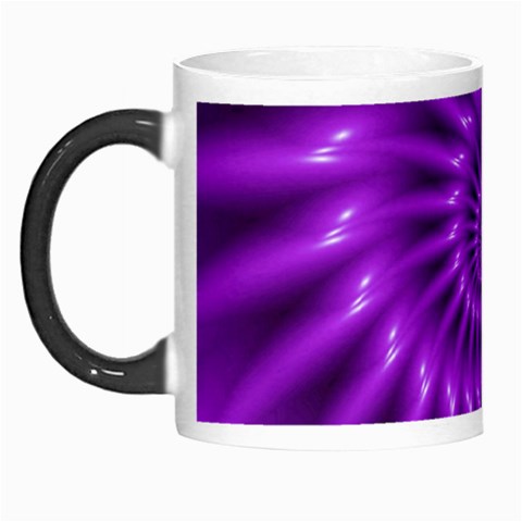 Glossy Bright Purple Fractal Spiral  Morph Mug from ArtsNow.com Left