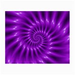 Glossy Bright Purple Fractal Spiral  Small Glasses Cloth