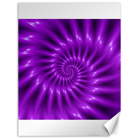 Glossy Bright Purple Fractal Spiral  Canvas 12  x 16  from ArtsNow.com 11.86 x15.41  Canvas - 1