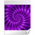 Glossy Bright Purple Fractal Spiral  Canvas 12  x 16 