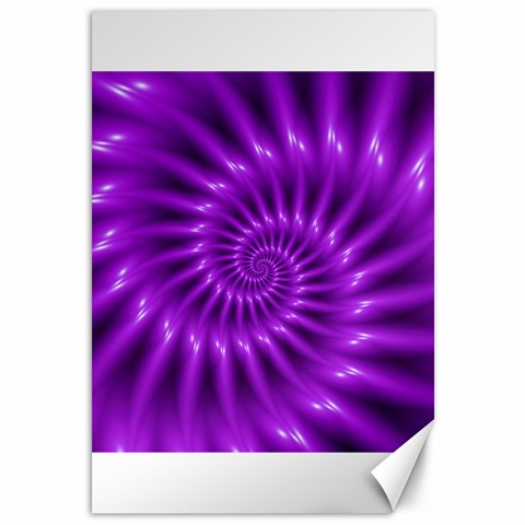 Glossy Bright Purple Fractal Spiral  Canvas 12  x 18  from ArtsNow.com 11.88 x17.36  Canvas - 1