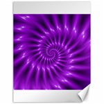 Glossy Bright Purple Fractal Spiral  Canvas 18  x 24 