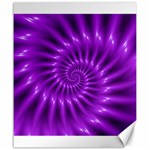 Glossy Bright Purple Fractal Spiral  Canvas 20  x 24 