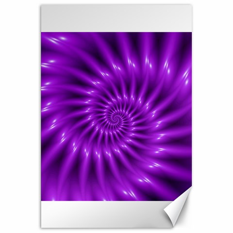 Glossy Bright Purple Fractal Spiral  Canvas 20  x 30  from ArtsNow.com 19.62 x28.9  Canvas - 1