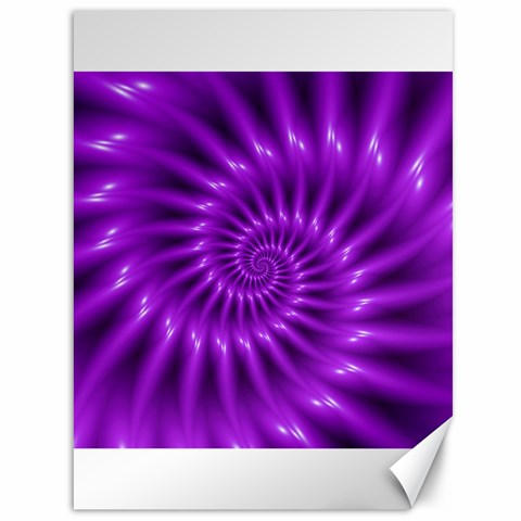 Glossy Bright Purple Fractal Spiral  Canvas 36  x 48  from ArtsNow.com 35.26 x46.15  Canvas - 1