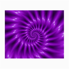 Glossy Bright Purple Fractal Spiral  Small Glasses Cloth (2 Sides) from ArtsNow.com Back