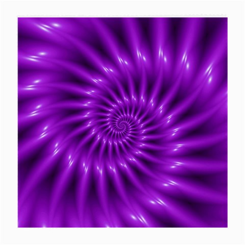 Glossy Bright Purple Fractal Spiral  Medium Glasses Cloth from ArtsNow.com Front